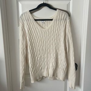st. john’s bay cream knit sweater